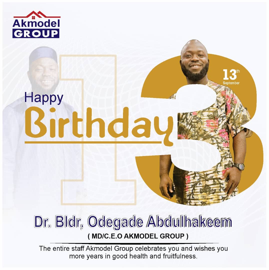 Akmodel MD, Bldr. (Dr.) Abdulhakeem Odegade Clocks A New Age Today
