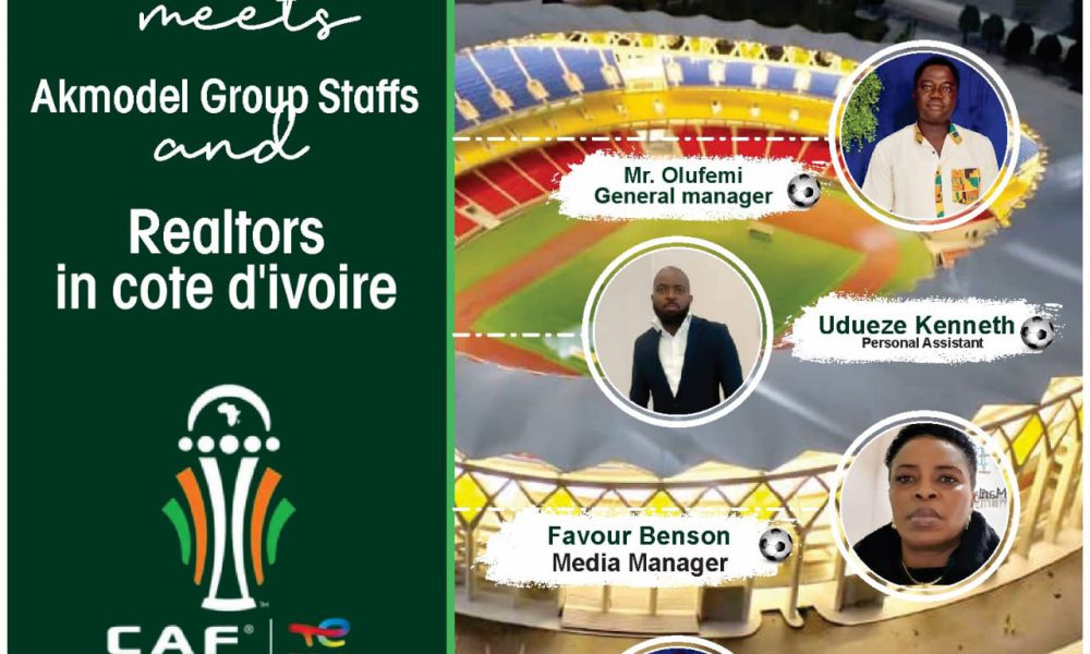 Akmodel Group's Executive Manager and Realtors are at the Afcon Final.