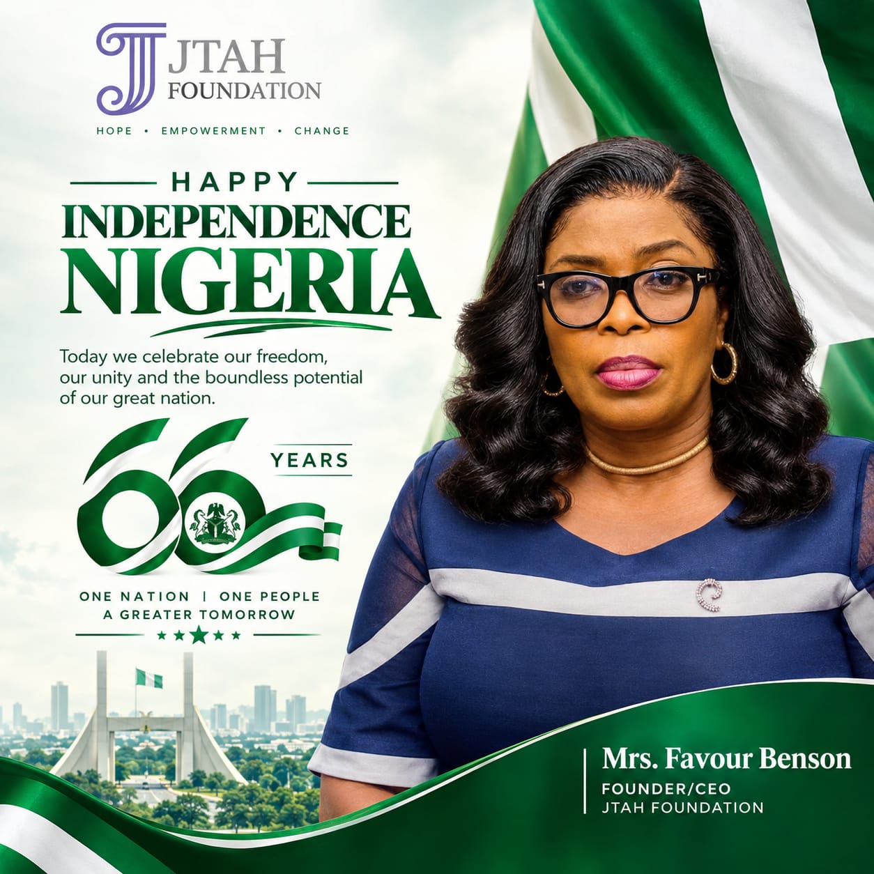 Favour Benson celebrates Nigeria @